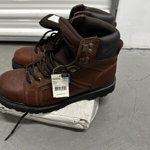Leather work boots for sale brand new